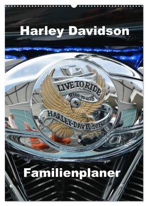 Harley Davidson Familienplaner (Wandkalender 2024 DIN A2 hoch), CALVENDO Monatskalender von Bartruff,  Thomas