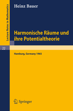 Harmonische Räume und ihre Potentialtheorie von Bauer,  Heinz