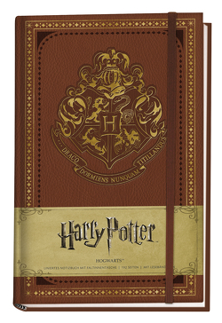 Harry Potter: Notizbuch Hogwarts (in Lederoptik mit Gummiband und Zeichenband) von Panini