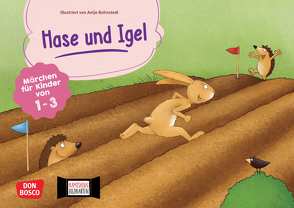 Hase und Igel. Kamishibai Bildkartenset von Bohnstedt,  Antje, Grimm Brüder, Klement,  Simone