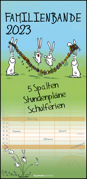 Hasen 2023 Familienplaner – Familien-Timer – Termin-Planer – Kinder-Kalender – Familien-Kalender – 22×45 von Holzach,  Alexander