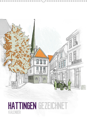 HATTINGEN GEZEICHNET (Wandkalender 2021 DIN A2 hoch) von N.,  N.