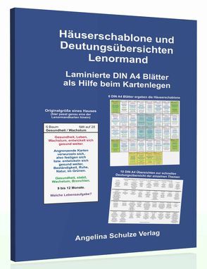 Häuserschablone und Deutungsübersichten Lenormand von Schulze,  Angelina