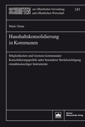 Haushaltskonsolidierung in Kommunen von Hesse,  Mario