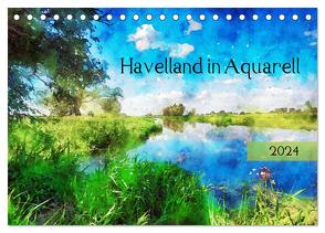 Havelland in Aquarell (Tischkalender 2024 DIN A5 quer), CALVENDO Monatskalender von Frost,  Anja