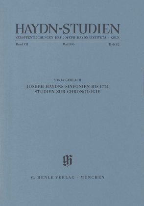 Haydn-Studien. Veröffentlichungen des Joseph Haydn-Instituts Köln. Band VII, Heft 1/2, Mai 1996 von Gerlach,  Sonja