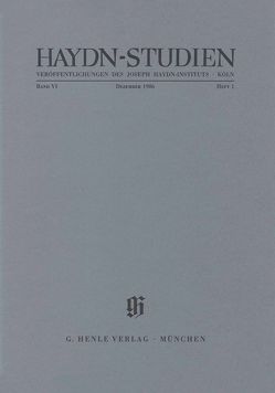 Haydn-Studien. Veröffentlichungen des Joseph Haydn-Instituts Köln. Band VIII, Heft 2, Dezember 2001 von Raab,  Armin