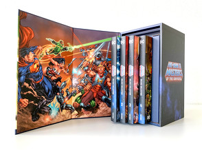 He-Man und die Masters of the Universe – Deluxe Collection von Abnett,  Dan, Bedard,  Tony, David,  Rob, Derenick,  Tom, Faßbender,  Jörg, Feritas,  Denis, Giffen,  Keith, Hidalgo,  Carolin, Johns,  Geoff, Kayanan,  Rafael, Mhan,  Pop, Porter,  Howard, Robinson,  James, Rother,  Josef, Salazar,  Edgar, Tan,  Philip S., Williams II,  Freddie E.