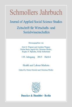 Health and Labour Markets. von Mechel,  Mario, Pfeifer,  Christian