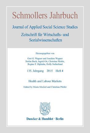 Health and Labour Markets. von Mechel,  Mario, Pfeifer,  Christian