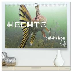 Hechte – perfekte Jäger (hochwertiger Premium Wandkalender 2024 DIN A2 quer), Kunstdruck in Hochglanz von Petragrafie143,  Petragrafie143