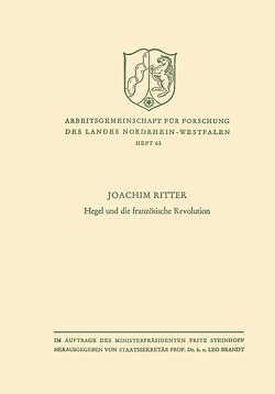 Hegel und die französische Revolution von Ritter,  Joachim