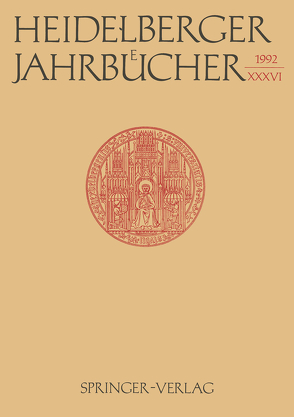 Heidelberger Jahrbücher von Wiehl,  Reiner