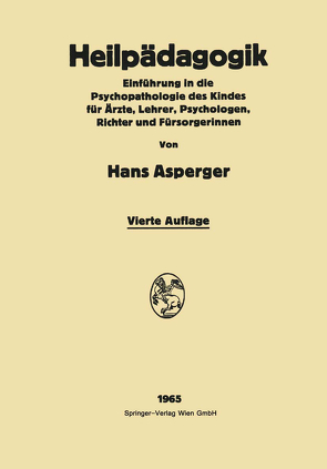 Heilpädagogik von Asperger,  Hans