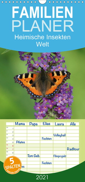 Heimische Insekten Welten – Familienplaner hoch (Wandkalender 2021 , 21 cm x 45 cm, hoch) von kattobello