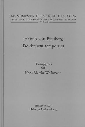 Heimo von Bamberg, De decursu temporum von Weikmann,  Hans M