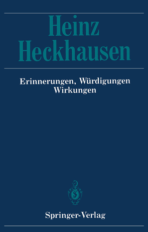 Heinz Heckhausen von Max-Planck-Institut,  für psychologische Forschung