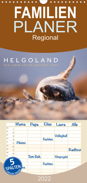 Helgoland – Das Leben auf der Düne Helgolands – Familienplaner hoch (Wandkalender 2022 , 21 cm x 45 cm, hoch) von Jackson,  Lain