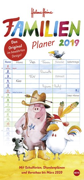 Helme Heine Familienplaner – Kalender 2019 von Heine,  Helme, Heye