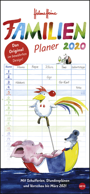 Helme Heine Familienplaner Kalender 2020 von Heine,  Helme, Heye