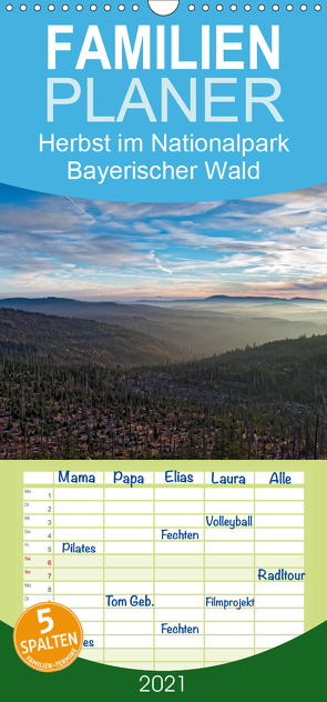 Herbst im Nationalpark Bayerischer Wald – Familienplaner hoch (Wandkalender 2021 , 21 cm x 45 cm, hoch) von Enders,  Borg