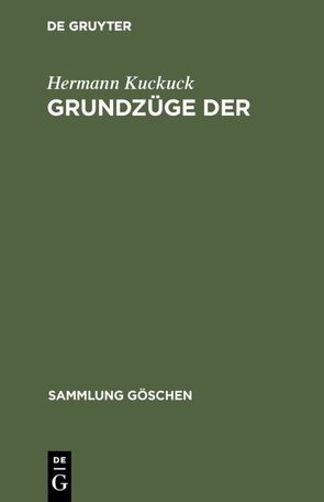 Hermann Kuckuck: Pflanzenzüchtung / Grundzüge der Pflanzenzüchtung von Kuckuck,  Hermann