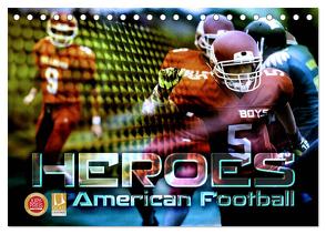 HEROES – American Football (Tischkalender 2024 DIN A5 quer), CALVENDO Monatskalender von Bleicher,  Renate