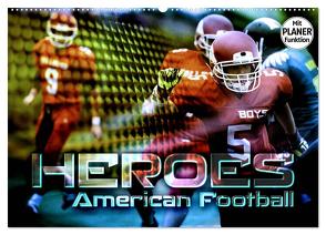 HEROES – American Football (Wandkalender 2024 DIN A2 quer), CALVENDO Monatskalender von Bleicher,  Renate