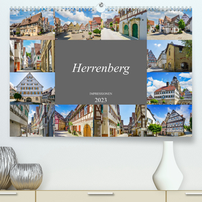 Herrenberg Impressionen (Premium, hochwertiger DIN A2 Wandkalender 2023, Kunstdruck in Hochglanz) von Meutzner,  Dirk