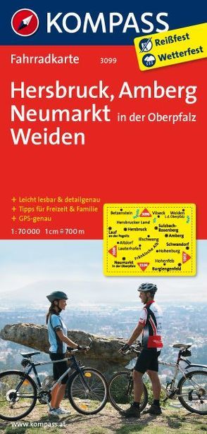 KOMPASS Fahrradkarte Hersbruck – Amberg – Neumarkt/Oberpfalz – Weiden von KOMPASS-Karten GmbH