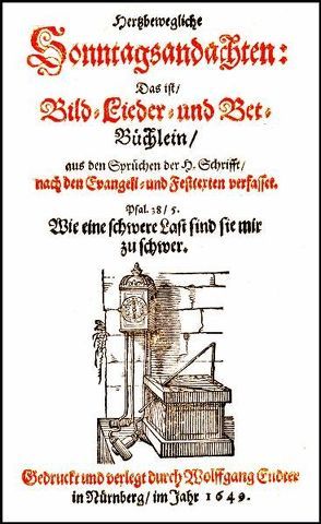 Hertzbewegliche Sonntagsandachten (1649 und 1652) von Harsdörffer,  Georg Ph, Keppler,  Stefan