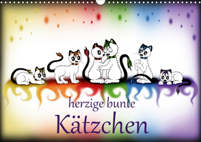 herzige bunte Kätzchen (Wandkalender 2021 DIN A3 quer) von Haberhauer,  Petra