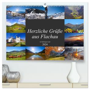 Herzliche Grüße aus Flachau (hochwertiger Premium Wandkalender 2024 DIN A2 quer), Kunstdruck in Hochglanz von Kramer,  Christa