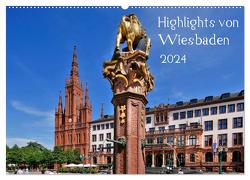 Highlights von Wiesbaden (Wandkalender 2024 DIN A2 quer), CALVENDO Monatskalender von Bodenstaff,  Petrus