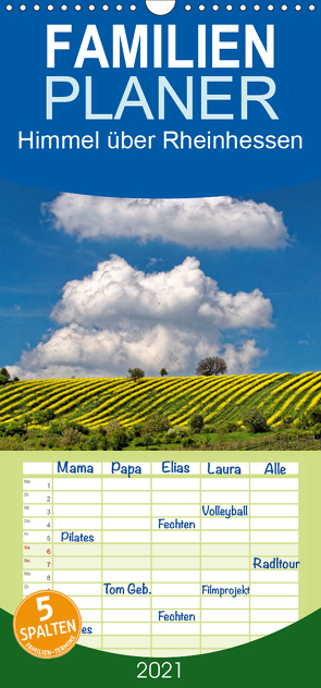 Himmel über Rheinhessen – Familienplaner hoch (Wandkalender 2021 , 21 cm x 45 cm, hoch) von John,  Eckhard