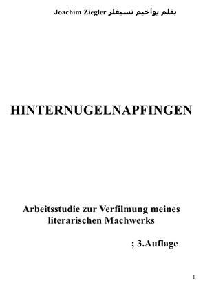 Hinternugelnapfingen Arbeitsstudie zur Verfilmung meines literarischen Machwerks; 3.Auflage von Ziegler,  Joachim