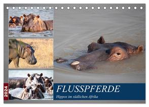 Hippos im südlichen Afrika (Tischkalender 2024 DIN A5 quer), CALVENDO Monatskalender von Quentin,  Udo