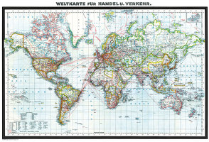 Hist. WELTKARTE – Handel und Verkehr – Oktober 1941 [gerollt] von Rockstuhl,  Harald