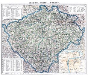 Historische General-Karte von BÖHMEN. 1880 (Plano) von Lechner,  Rudolf, Mueller,  Wilhelm, Rockstuhl,  Harald