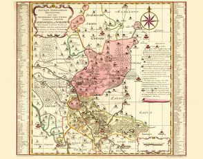 Historische Karte: Ämter Liebenwerda und Schlieben, 1753 (Plano) von Rockstuhl,  Harald, Schenk,  Peter (der Jüngere), Zürner,  Adam Friedrich