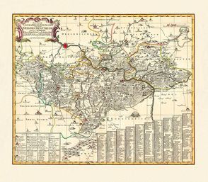 Historische Karte: Ämter Pirna, Hohnstein, mit Lohmen, Dippoldiswalde und Grillenburg, 1757 von Rockstuhl,  Harald, Schenk,  Peter (der Jüngere), Zürner,  Adam Friedrich