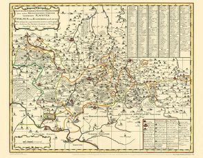 Historische Karte: Ämter Stolpen, Radeberg und Lausitz, 1754 (Plano) von Rockstuhl,  Harald, Schenk,  Peter (der Jüngere), Zürner,  Adam Friedrich