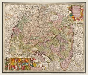 Historische Karte: Baden-Württemberg 1689 von Wit,  Frederick de