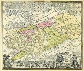 Historische Karte: Burgen-, Ritter- und Klosterkarte Thüringen und Sachsen 1000-1400. Tab. II – 1732 (Plano) von Zollmann,  Friedrich