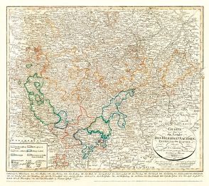 Historische Karte: Charte über die Länder des Herzoglich Sachsen-Ernestinischen Hauses, 1815 (Plano) von Güssefeld,  Franz L, Rockstuhl,  Harald