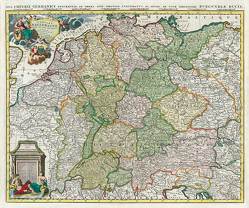 Historische Karte: Deutschland – Das Heilige Römische Reich 1740 (Plano) von Jaillot,  H