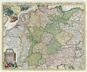 Historische Karte: Deutschland – Das Heilige Römische Reich 1740 (Plano) von Jaillot,  H