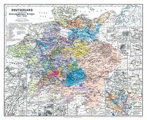 Historische Karte: DEUTSCHLAND zur Zeit des Dreissigjährigen Krieges. Dreißigjähriger Krieg 1618-1648 [gerollt] von Hassenstein,  Bruno