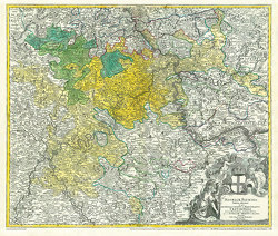 Historische Karte: Die MOSEL 1720 und das Erzbistum sowie Kurfürstentum Trier mit seinen Ämtern von Homann,  Johann B