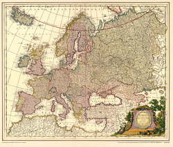 Historische Karte: Europa 1687 [gerollt] von Valk,  Gerard, Valk,  Leonhard